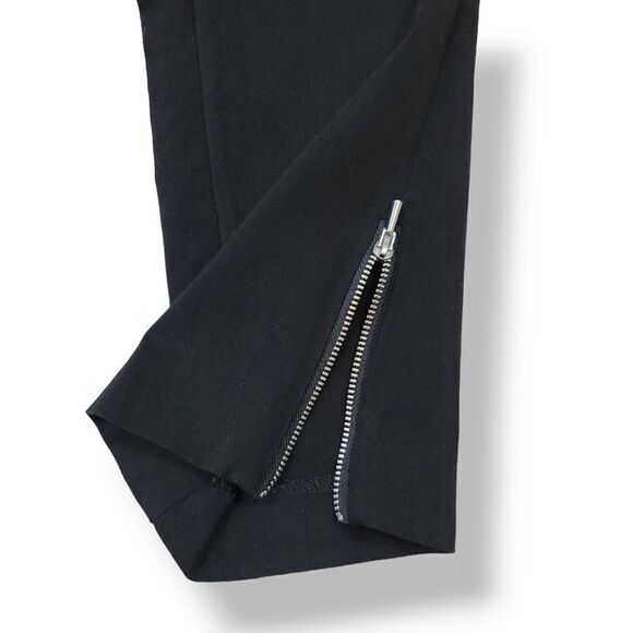 Rafaella Comfort Pull On Style Stretch Zippered Ankle Crop Pants in Black Size 4 - Picture 7 of 11